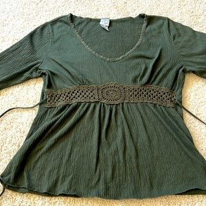 Green Juniors Long Sleeved Shirt - Large